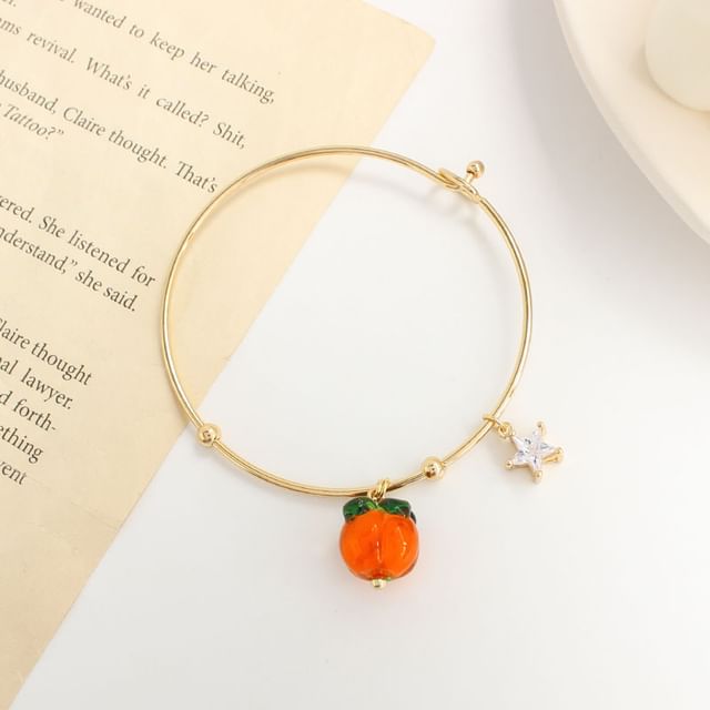 Fruit Pendant Alloy Bangle (Various Designs)
