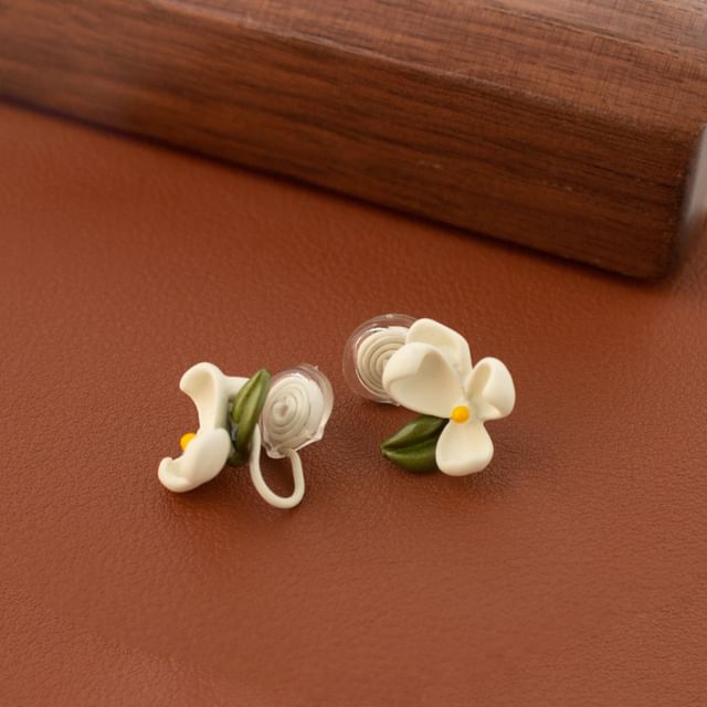 Floral Alloy Stud Earring / Ear Cuff (Various Designs)