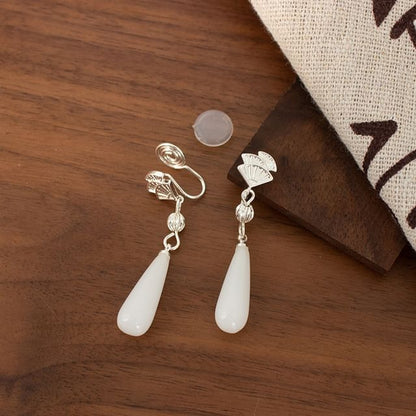 Fan Rhinestone Faux Gemstone Alloy Drop Earring / Ear Cuff (Various Designs)