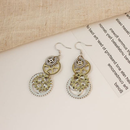 Gear Alloy Dangle Earring / Ear Cuff (Various Designs)