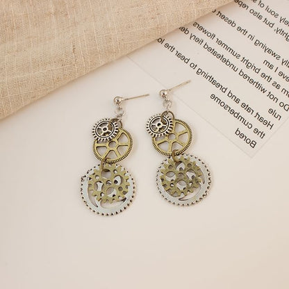 Gear Alloy Dangle Earring / Ear Cuff (Various Designs)