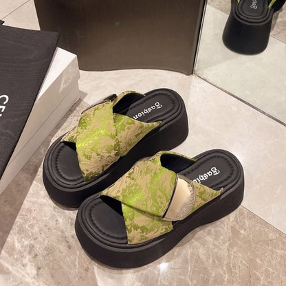 Platform Sandals Cross Strap