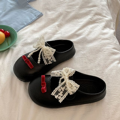 Faux Leather Beaded Sandals