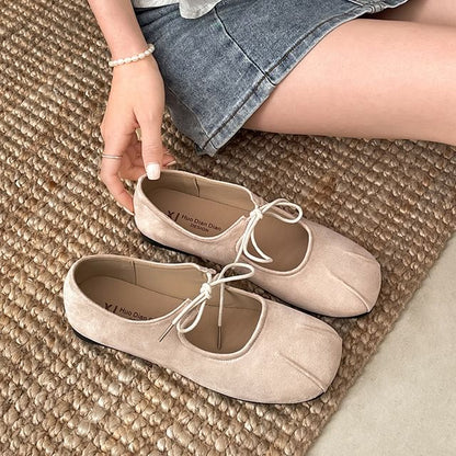 Square Toe Ribbon Flats