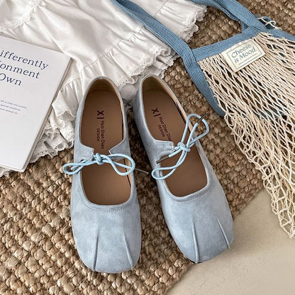 Square Toe Ribbon Flats