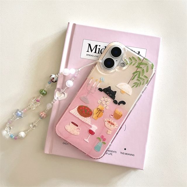 Cat Meal Table Phone Case / Strap / Set