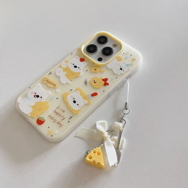 Dog Phone Case / Cheese Charm / Set