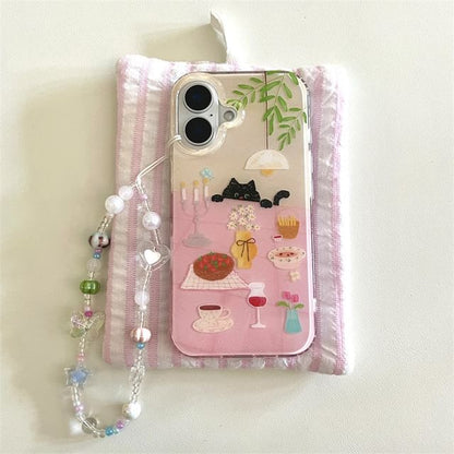 Cat Meal Table Phone Case / Strap / Set