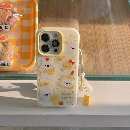 Dog Phone Case / Cheese Charm / Set