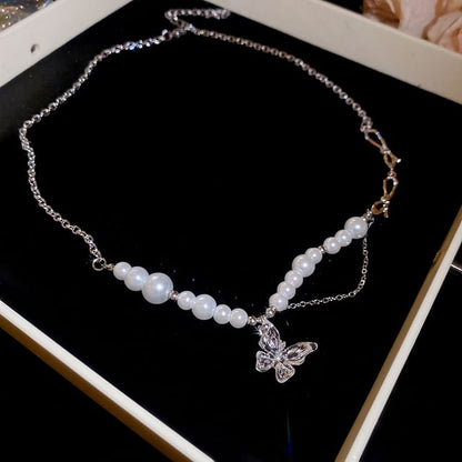Pendant Faux Pearl Alloy Choker (Various Designs)