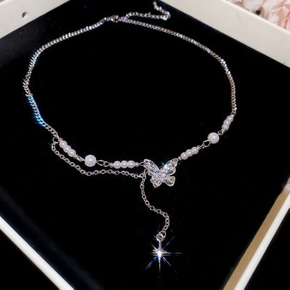 Pendant Faux Pearl Alloy Choker (Various Designs)