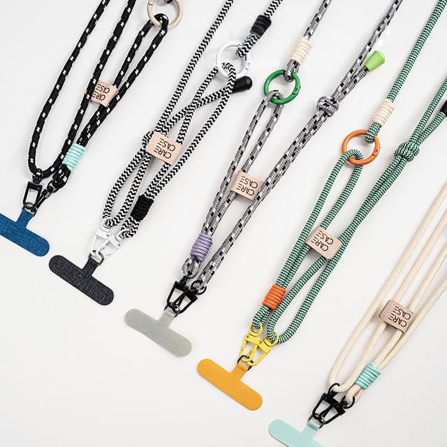 Set:  Phone Lanyard + Strap + Lanyard Pad (Various Designs)