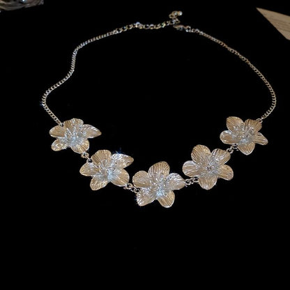 (Various Designs) Alloy Choker Floral