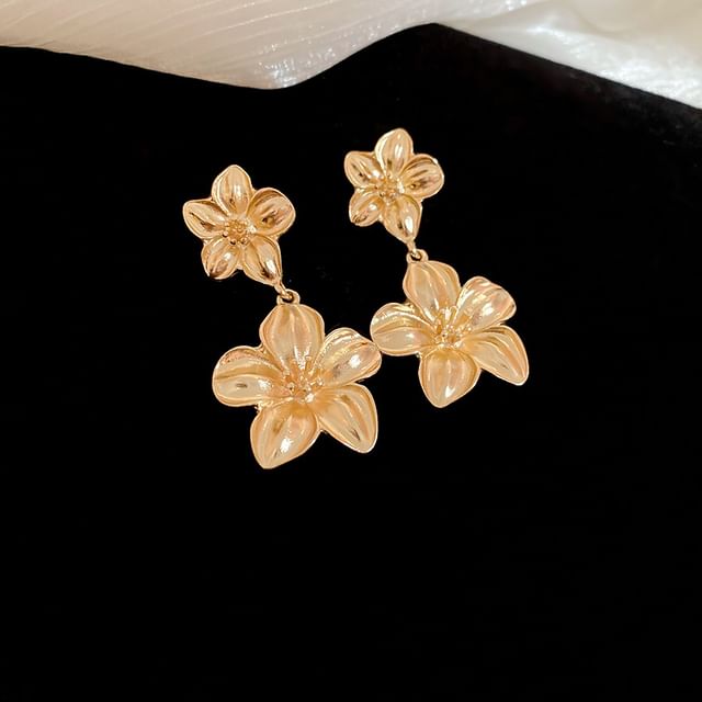 Pendant Drop Necklace Alloy Floral / Earring