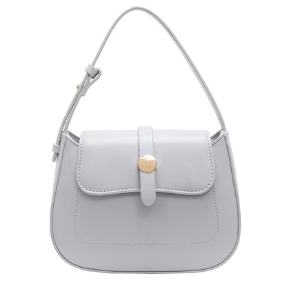 Plain Faux Leather Flap Crossbody Bag