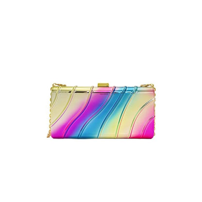 Chain Strap Textured Crossbody Bag