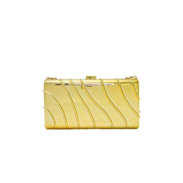 Chain Strap Textured Crossbody Bag