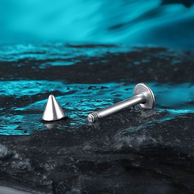 Studded Alloy Barbell Earring
