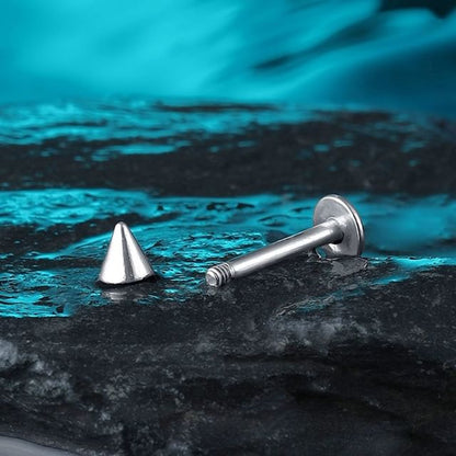 Studded Alloy Barbell Earring