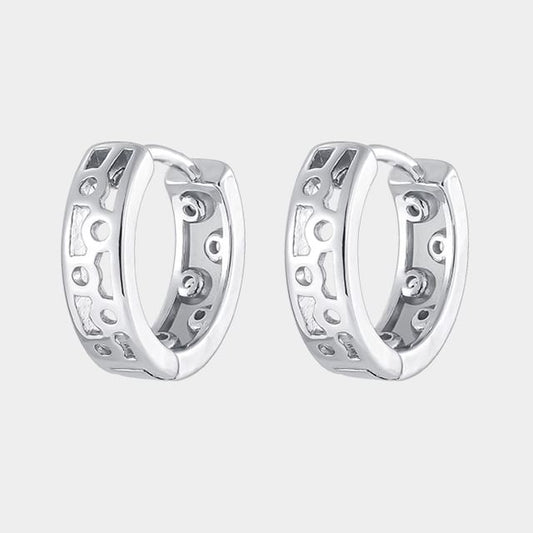 Cutout Alloy Huggie Earring