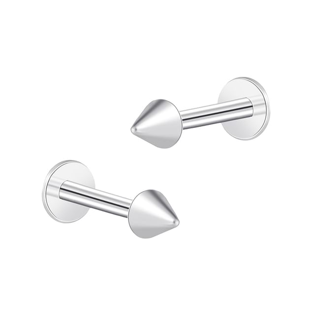 Studded Alloy Barbell Earring