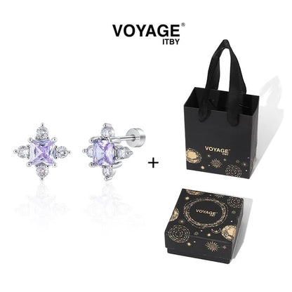 Rhinestone Alloy Barbell Earring Set