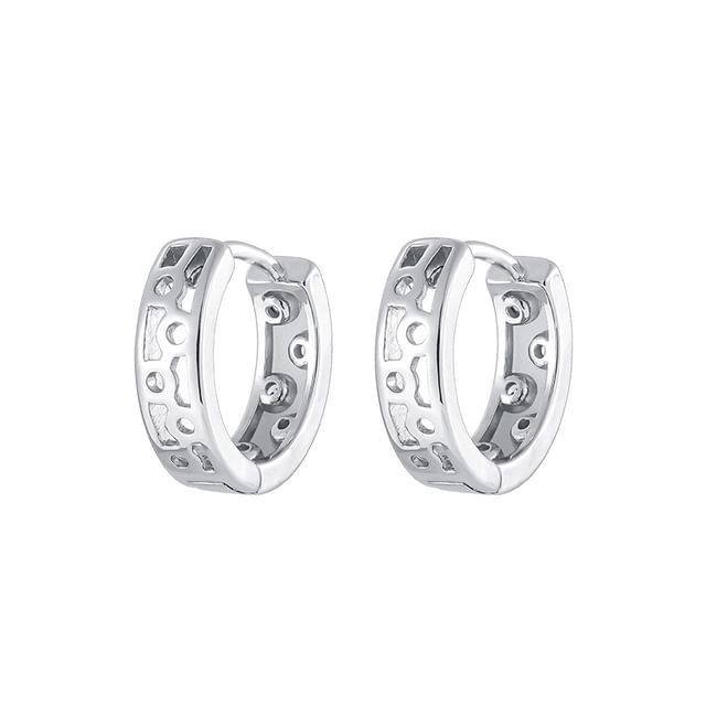 Cutout Alloy Huggie Earring