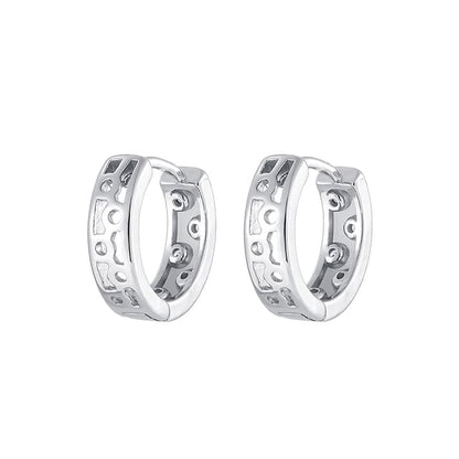 Cutout Alloy Huggie Earring