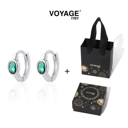 Rhinestone Huggie Earring Set - Alloy