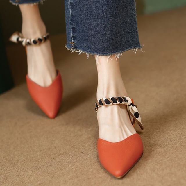 Pointed Toe D'Orsay Buckle Sandals