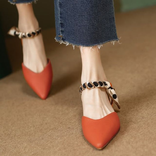 Pointed Toe D'Orsay Buckle Sandals