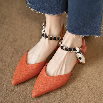 Pointed Toe D'Orsay Buckle Sandals