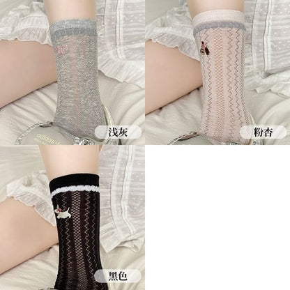 Crew Set Embroidered Socks