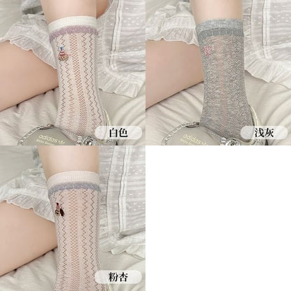 Crew Set Embroidered Socks