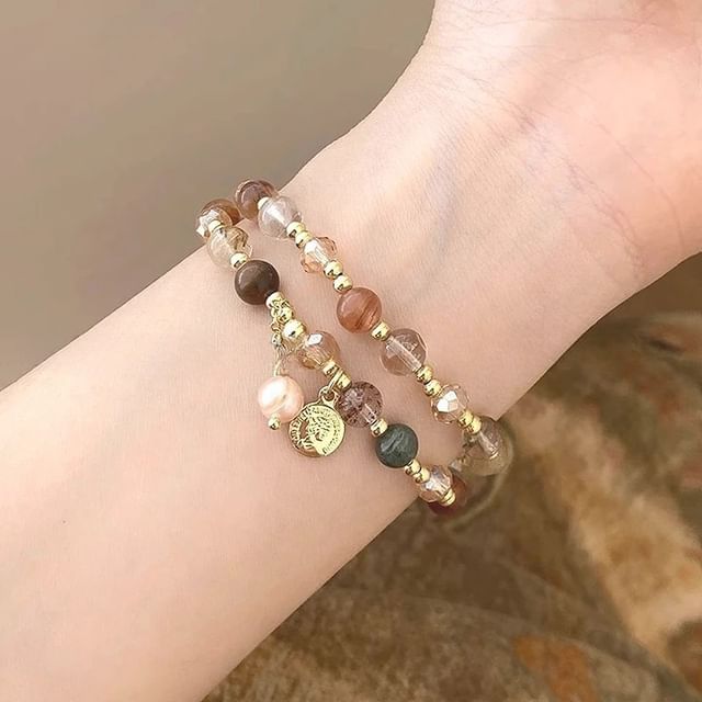 Faux Gemstone Alloy Bracelet (Various Designs)