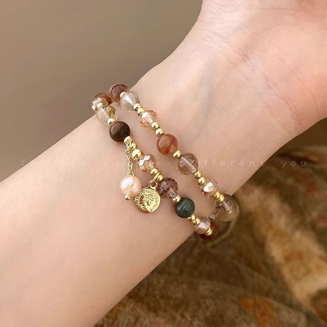 Faux Gemstone Alloy Bracelet (Various Designs)
