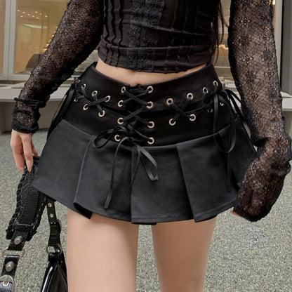 Camisole Top and Grommet Pleated Skirt Set