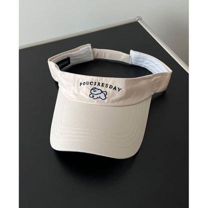 Dog Embroidered Sun Visor