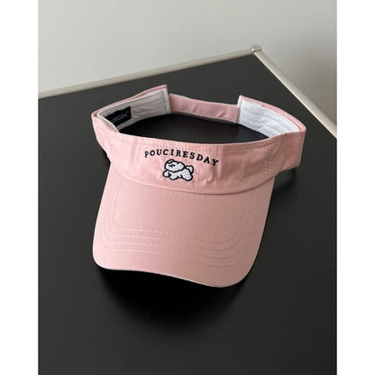 Dog Embroidered Sun Visor