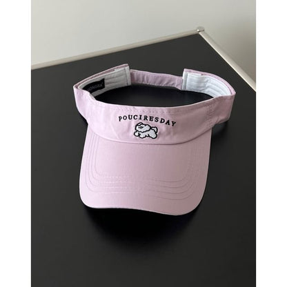 Dog Embroidered Sun Visor