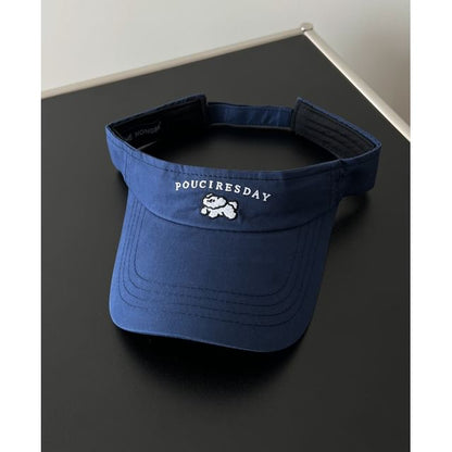 Dog Embroidered Sun Visor