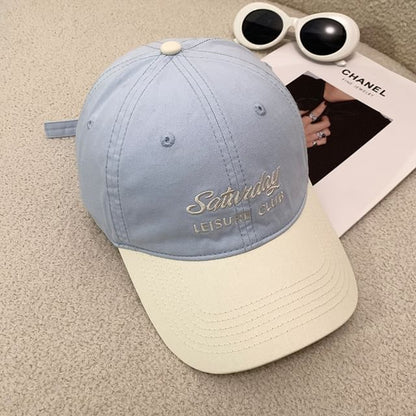 Lettering Embroidered Baseball Cap (Various Designs)