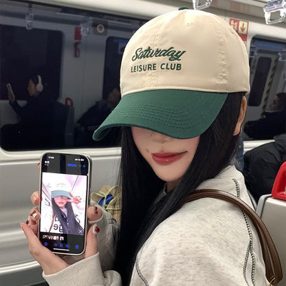 Lettering Embroidered Baseball Cap (Various Designs)