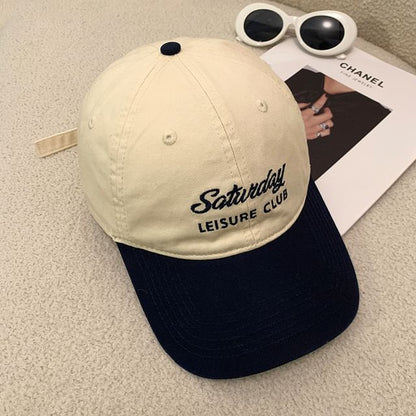 Lettering Embroidered Baseball Cap (Various Designs)