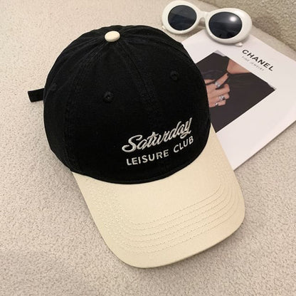 Lettering Embroidered Baseball Cap (Various Designs)