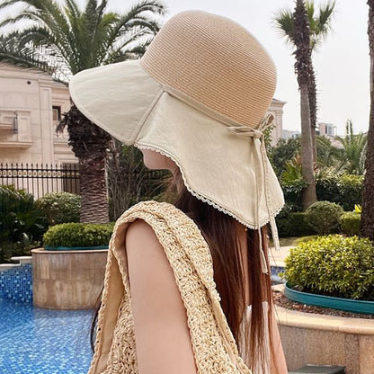Ribbon Straw Sun Hat