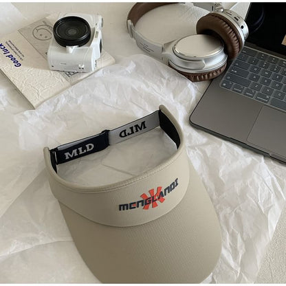 Lettering Embroidered Sun Visor