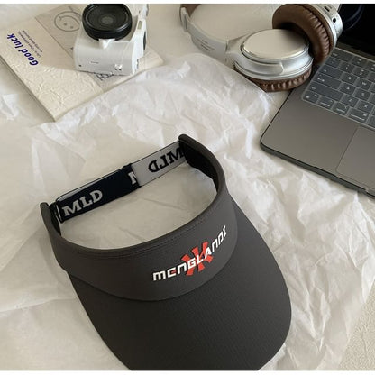 Lettering Embroidered Sun Visor
