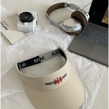 Lettering Embroidered Sun Visor