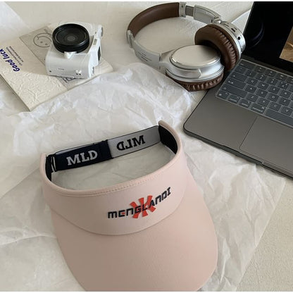 Lettering Embroidered Sun Visor